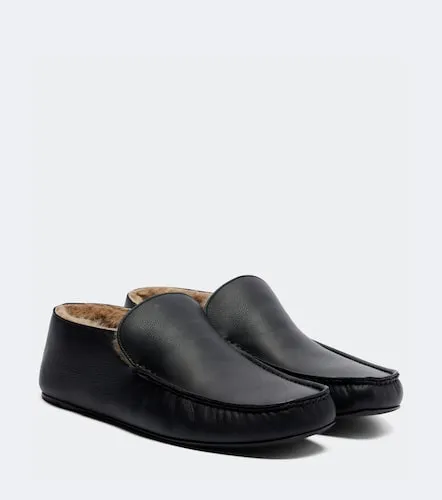 Mocassins Leo en cuir et shearling - The Row - Modalova