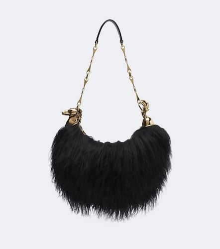 Chloé Sac porté épaule Chain Horse Large en shearling - Chloe - Modalova