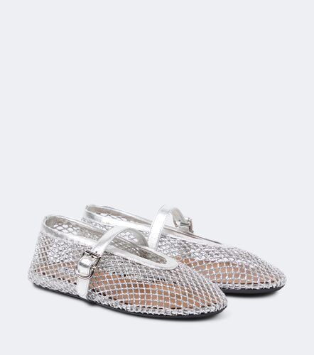 Alaïa Ballerines Mary Jane en résille métallisée - Alaia - Modalova