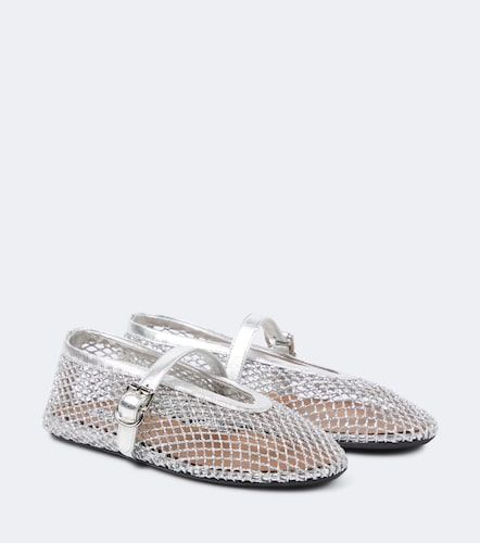 Alaïa Ballerines Mary Jane en résille métallisée - Alaia - Modalova