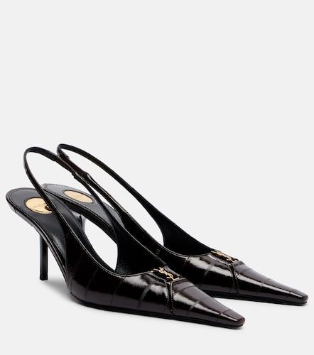 Escarpins slingback Babylone en cuir d'anguille - Saint Laurent - Modalova