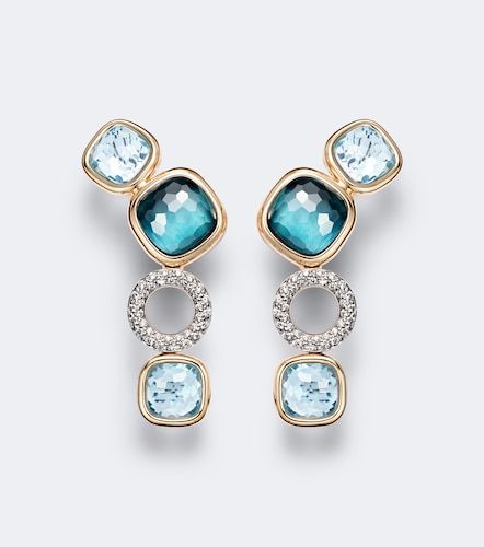 Boucles d’oreilles Nudo en or blanc et rose 18 ct, topazes et diamants - Pomellato - Modalova