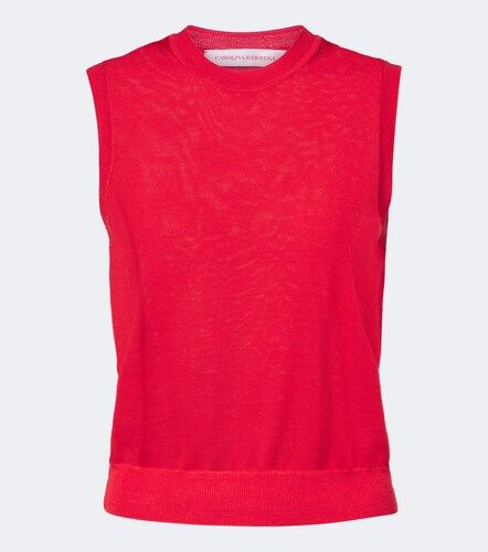 Pull sans manches en laine et soie mélangées - Carolina Herrera - Modalova