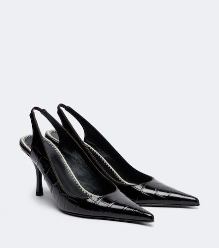Escarpins slingback en cuir façon croco - Magda Butrym - Modalova