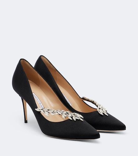 Escarpins Nadira en satin à ornements - Manolo Blahnik - Modalova
