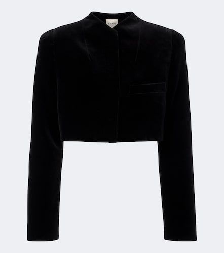 Veste courte Samo en velours de coton à appliqué floral - Khaite - Modalova