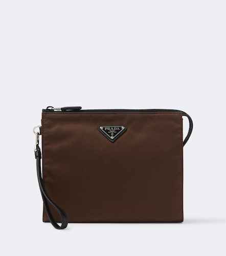 Pochette Re-Nylon avec finitions en cuir - Prada - Modalova
