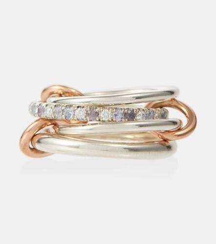 Bague Nimbus en rose 18 ct, argent sterling, saphirs, tanzanite et diamants blancs - Spinelli Kilcollin - Modalova