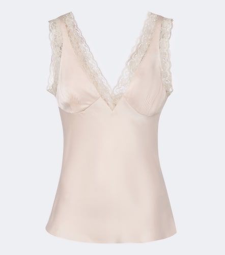 Top Blake en satin de soie à dentelle - Posse - Modalova
