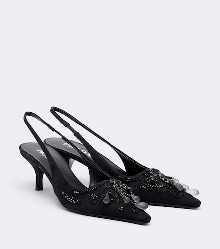 Escarpins slingback à ornements - Prada - Modalova