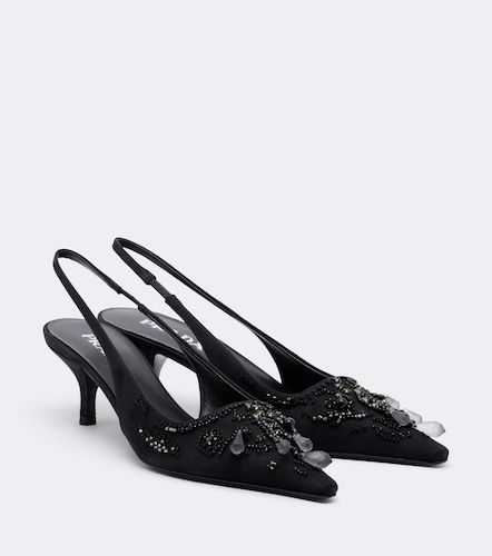 Escarpins slingback à ornements - Prada - Modalova