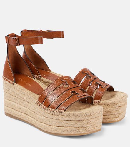 Espadrilles compensées Ines en cuir - Tory Burch - Modalova