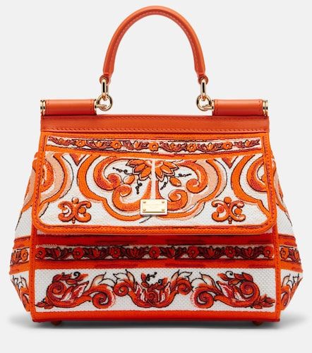 Sac à main Sicily Medium à broderie - Dolce&Gabbana - Modalova