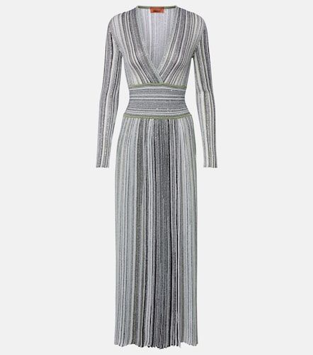 Robe midi en lamé à rayures - Missoni - Modalova