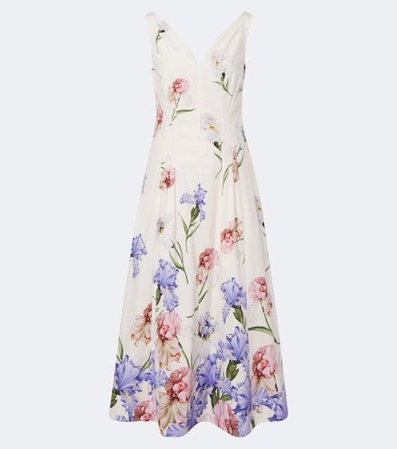 Robe de cocktail en coton à fleurs - Oscar de la Renta - Modalova