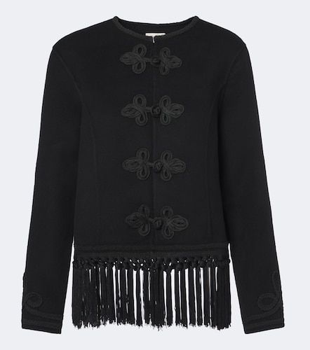 Veste Inga en laine mélangée à franges - Rixo - Modalova
