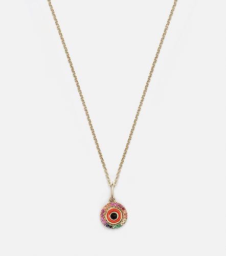 Collier Evil Eye en or 14 ct et diamants - Sydney Evan - Modalova