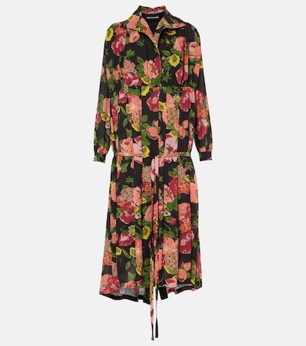 Robe midi en georgette et jersey - Junya Watanabe - Modalova