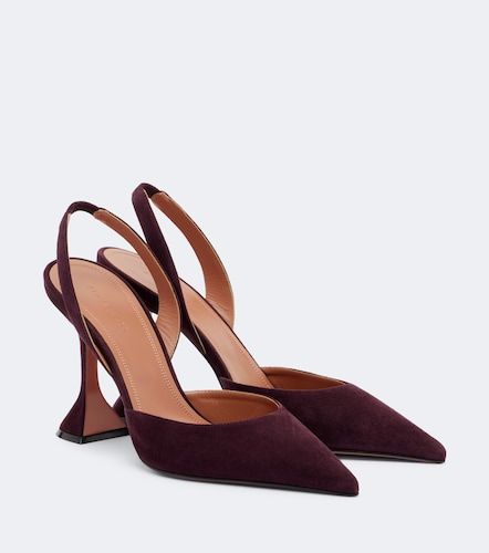 Escarpins slingback Holli en daim - Amina Muaddi - Modalova