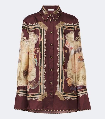 Chemise Valiant en soie à imprimé - Zimmermann - Modalova