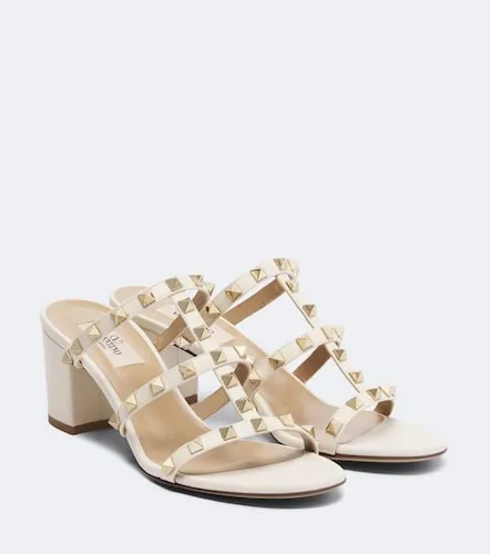 Mules Rockstud Spike en cuir - Valentino Garavani - Modalova