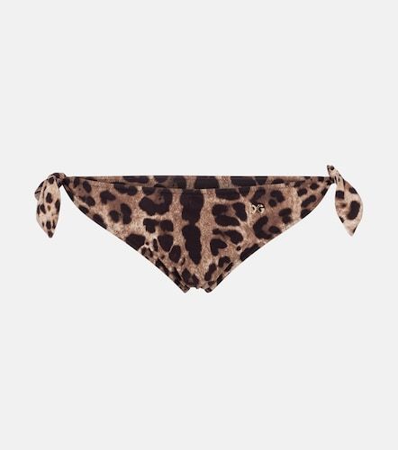 Culotte de bikini à motif léopard - Dolce&Gabbana - Modalova
