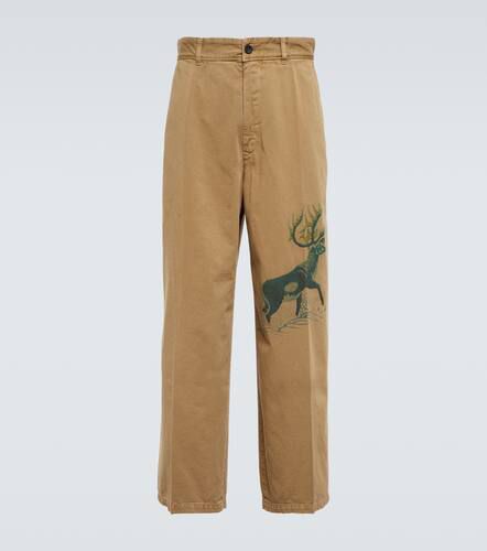 Pantalon ample imprimé en coton - Incotex x Facetasm - Modalova