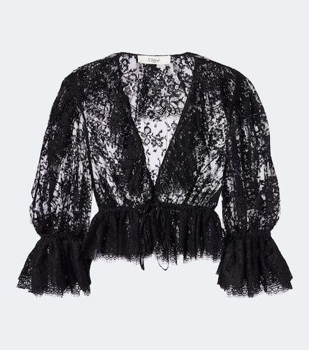 Chloé Blouse en dentelle de coton mélangé - Chloe - Modalova