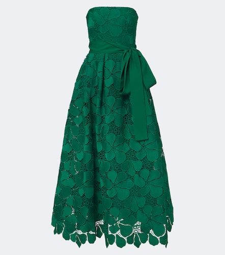 Robe longue bustier en guipure - Elie Saab - Modalova