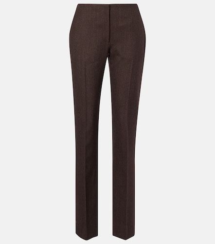 Pantalon droit en laine à rayures - McQueen - Modalova