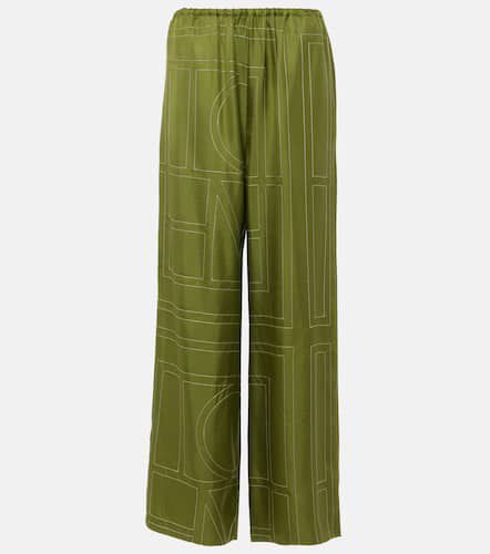 Pantalon de pyjama Monogram en soie - Toteme - Modalova