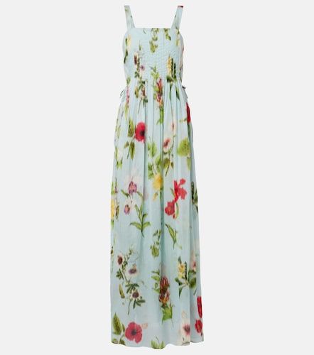 Robe longue à fleurs - Oscar de la Renta - Modalova