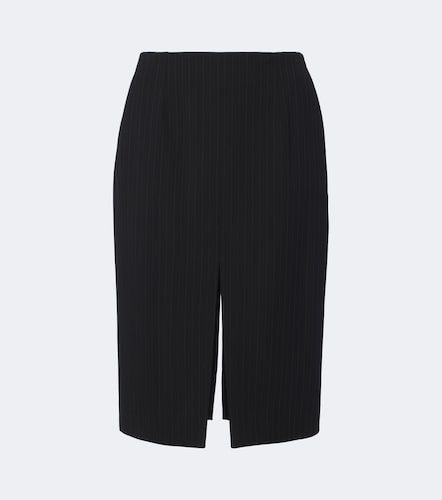 Jupe crayon en laine mélangée à rayures - Saint Laurent - Modalova
