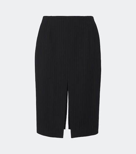 Jupe crayon en laine mélangée à rayures - Saint Laurent - Modalova
