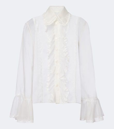 Blouse en soie mélangée à dentelle - Dolce&Gabbana - Modalova