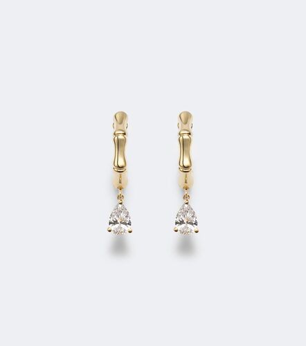 Boucles d'oreilles Bamboo Small en or 18 ct et diamants - Anita Ko - Modalova