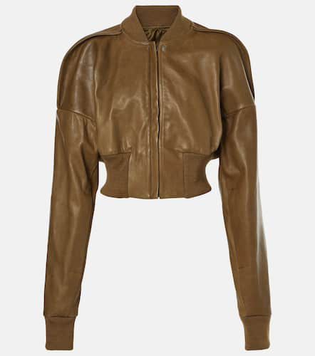 Veste bomber Flight raccourcie en cuir - Rick Owens - Modalova