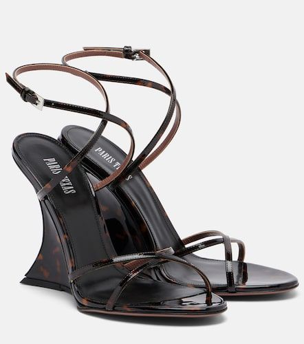 Sandales compensées Nina en cuir verni - Paris Texas - Modalova