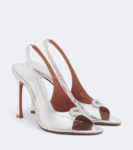 Mules Camelia Mini en cuir à ornements - Amina Muaddi - Modalova