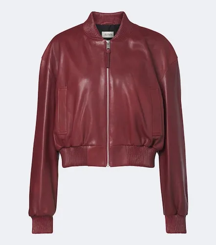 Veste bomber courte Hannah en cuir - Arma - Modalova