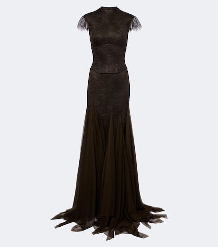 Robe longue Zephyra en dentelle et tulle - De La Vali - Modalova
