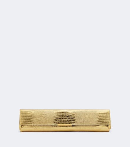 Pochette en cuir métallisé façon croco - Balmain - Modalova