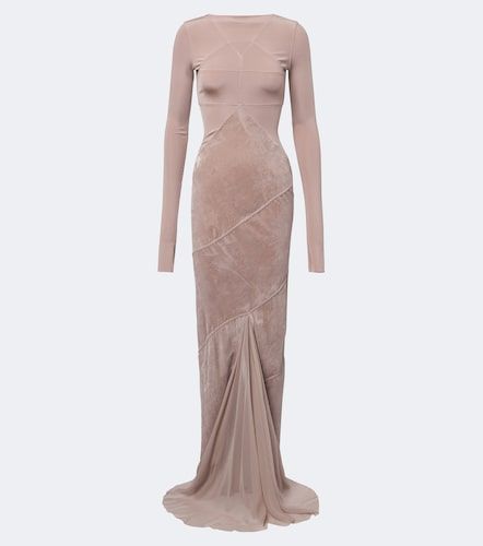 Robe longue Combo en velours et tulle - Rick Owens - Modalova