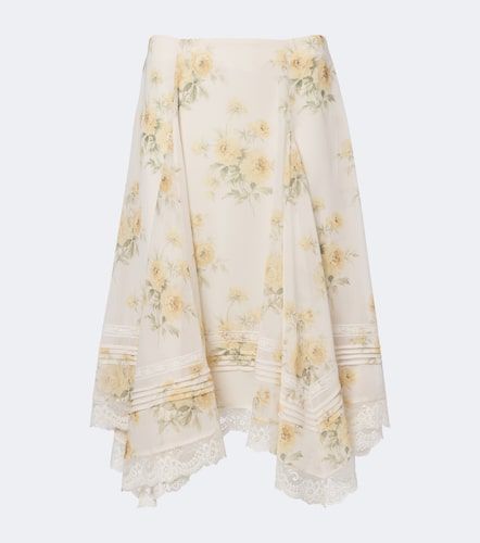 Jupe midi asymétrique à fleurs - Xu Zhi - Modalova