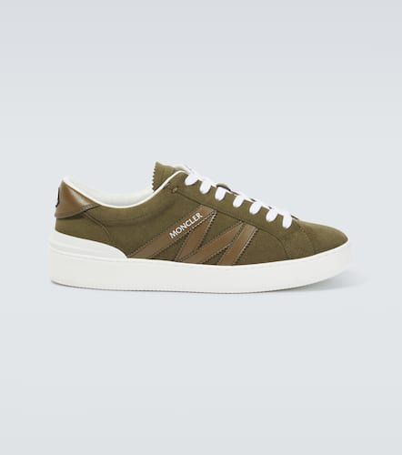 Monaco suede and leather sneakers - Moncler - Modalova