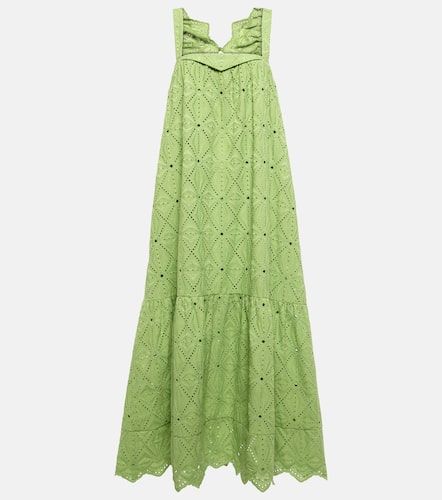 Robe longue en coton mélangé à broderies - Dorothee Schumacher - Modalova