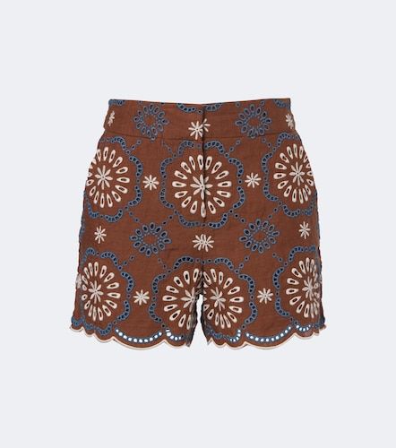 Short Allen en lin à broderies anglaises - Veronica Beard - Modalova