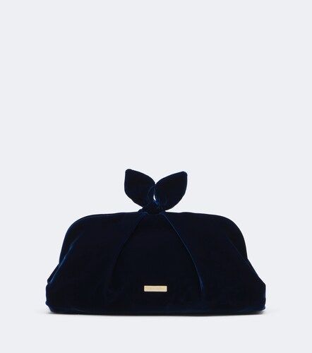 Pochette Bow Tie en velours - Aquazzura - Modalova