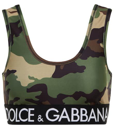 Brassière de sport à motif camouflage - Dolce&Gabbana - Modalova