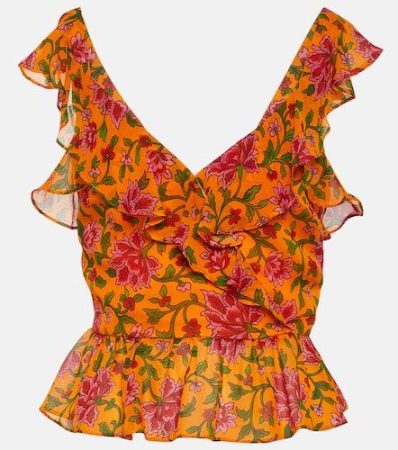 Top en soie à fleurs - Veronica Beard - Modalova